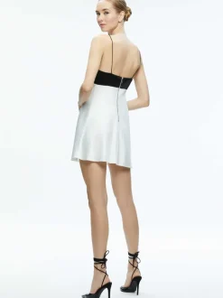 Women Alice and Olivia Julienne V-Neck Mini Dress
