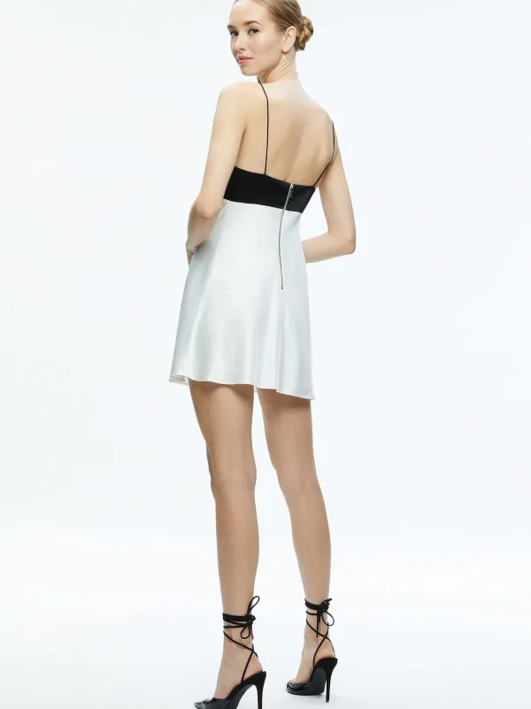 Women Alice and Olivia Julienne V-Neck Mini Dress