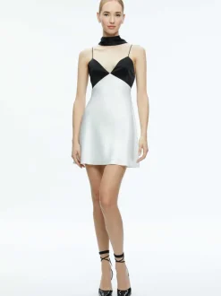 Women Alice and Olivia Julienne V-Neck Mini Dress