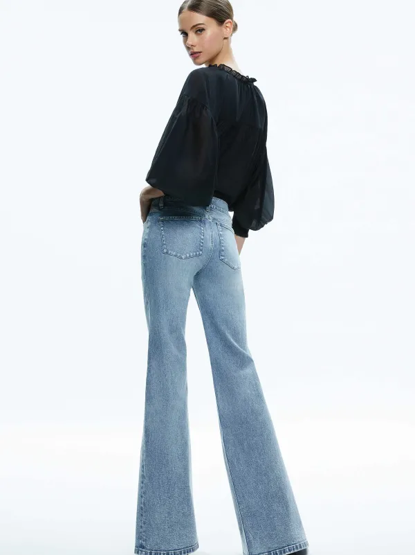 Women Alice and Olivia Julius Voluminous Blouson Sleeve Blouse
