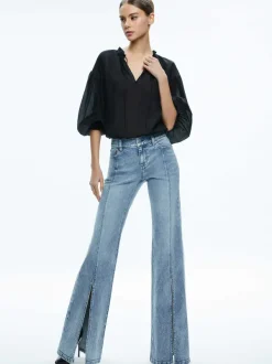 Women Alice and Olivia Julius Voluminous Blouson Sleeve Blouse