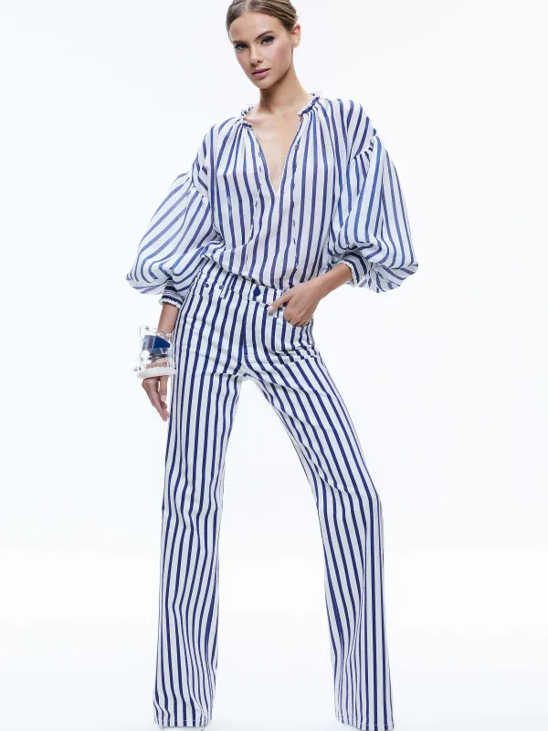 Women Alice and Olivia Julius Voluminous Blouson Sleeve Blouse