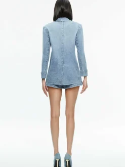 Women Alice and Olivia Justine Rolled Cuff Blazer