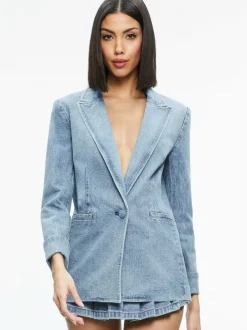 Women Alice and Olivia Justine Rolled Cuff Blazer
