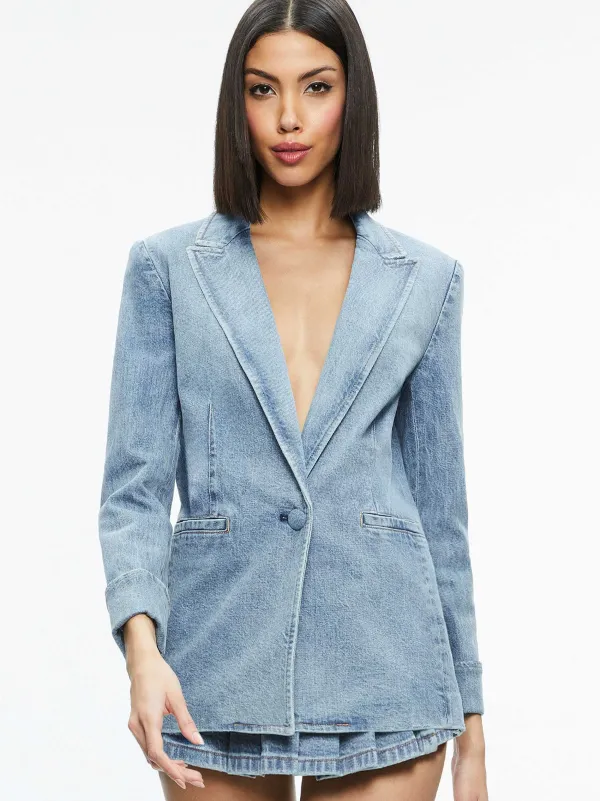 Women Alice and Olivia Justine Rolled Cuff Blazer