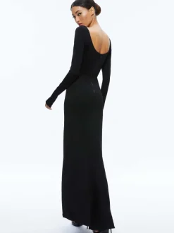 Women Alice and Olivia Kalena Scoop Neck Cutout Maxi Dress