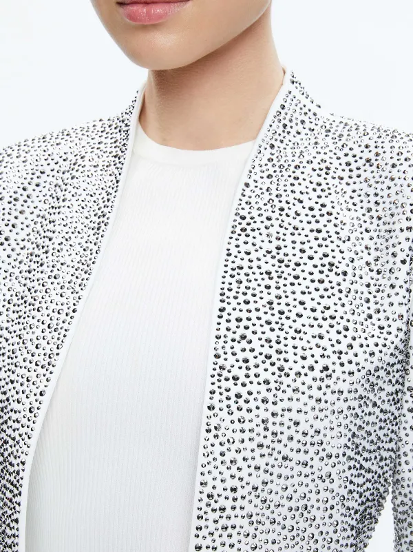 Women Alice and Olivia Kalia Embellished Open Front Jacket