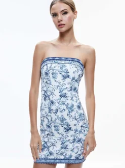 Women Alice and Olivia Kelly Square Bust Mini Dress