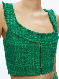 Women Alice and Olivia Kensie Scoop Neck Cropped Bustier