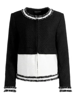Women Alice and Olivia Kidman Two-Fer Tweed Jacket