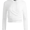 Women Alice and Olivia Kirk Wrap Front Hoodie