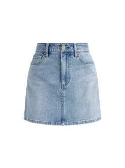 Women Alice and Olivia Laika Crystal Embellished Denim Mini Skirt