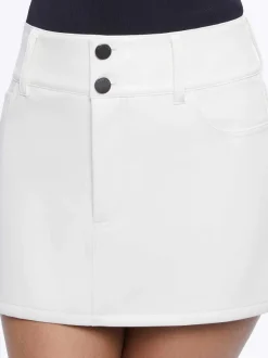 Women Alice and Olivia Laika Low Rise Vegan Leather Mini Skirt