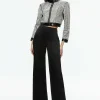 Women Alice and Olivia Lari Crystal Embellished Leather Jacket