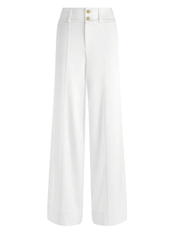 Women Alice and Olivia Leone Cropped Wrap Blazer + Mame High Rise Wide Leg Pant