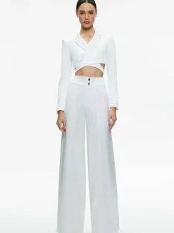 Women Alice and Olivia Leone Cropped Wrap Blazer