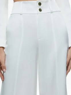 Women Alice and Olivia Leone Cropped Wrap Blazer + Mame High Rise Wide Leg Pant