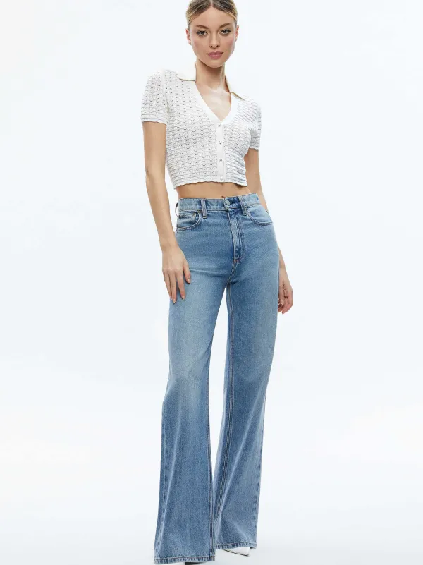 Women Alice and Olivia Linda Cropped Polo