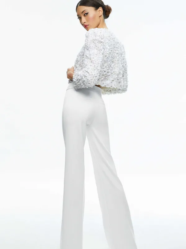 Women Alice and Olivia Lorna Embellished Cropped Jacket