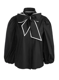 Women Alice and Olivia Lou Bow Button Down