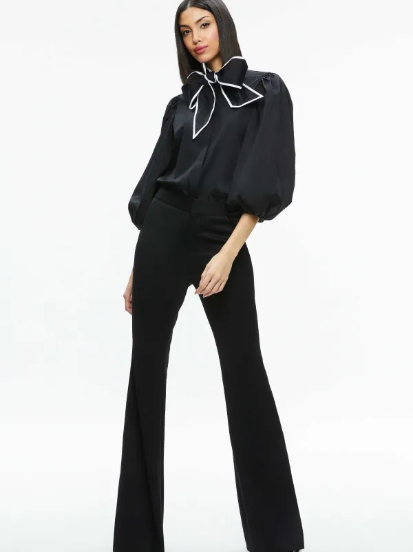 Women Alice and Olivia Lou Bow Button Down