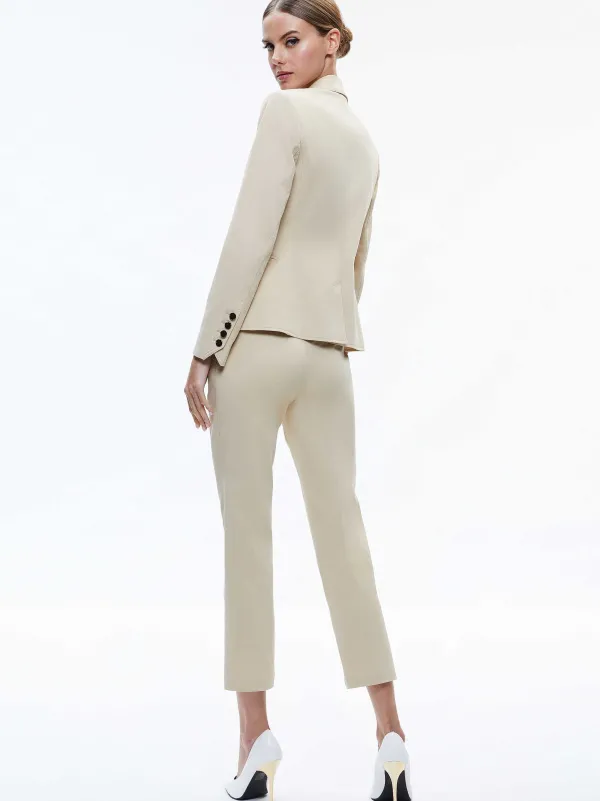 Women Alice and Olivia Macey Chino Fitted Notch Collar Blazer