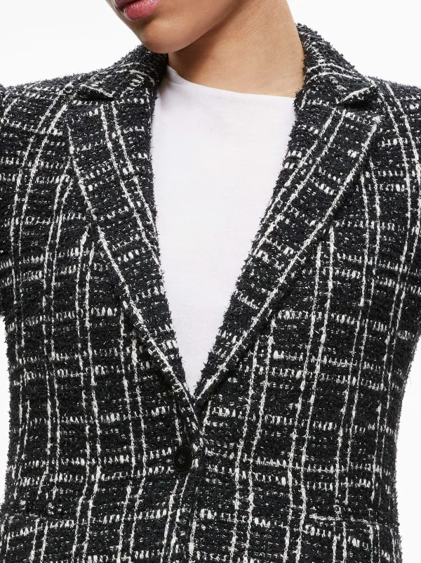 Women Alice and Olivia Macey Fitted Notch Collar Blazer
