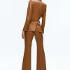Women Alice and Olivia Macey Fitted Vegan Leather Blazer