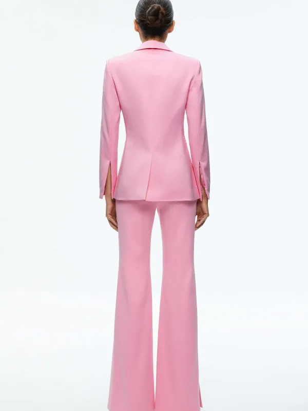 Women Alice and Olivia Macey Notch Collar Fitted Blazer