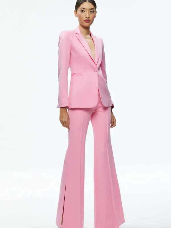 Women Alice and Olivia Macey Notch Collar Fitted Blazer