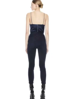 Women Alice and Olivia Maddox Side Zip Suede Legging