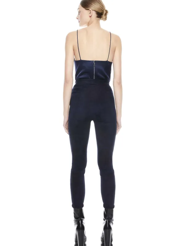 Women Alice and Olivia Maddox Side Zip Suede Legging