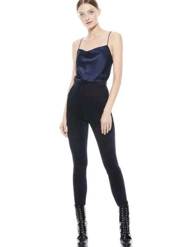 Women Alice and Olivia Maddox Side Zip Suede Legging