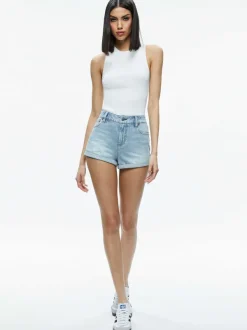 Women Alice and Olivia Maggie Mid Rise Vintage Shorts