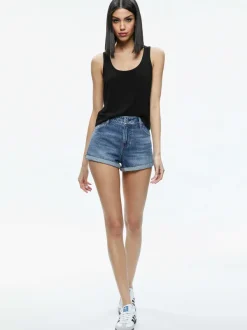 Women Alice and Olivia Maggie Mid Rise Vintage Shorts