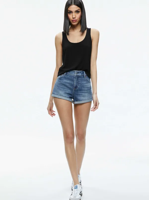 Women Alice and Olivia Maggie Mid Rise Vintage Shorts