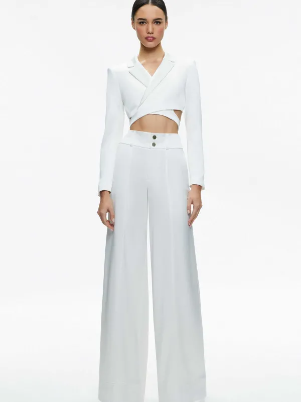 Women Alice and Olivia Mame High Rise Wide Leg Pant