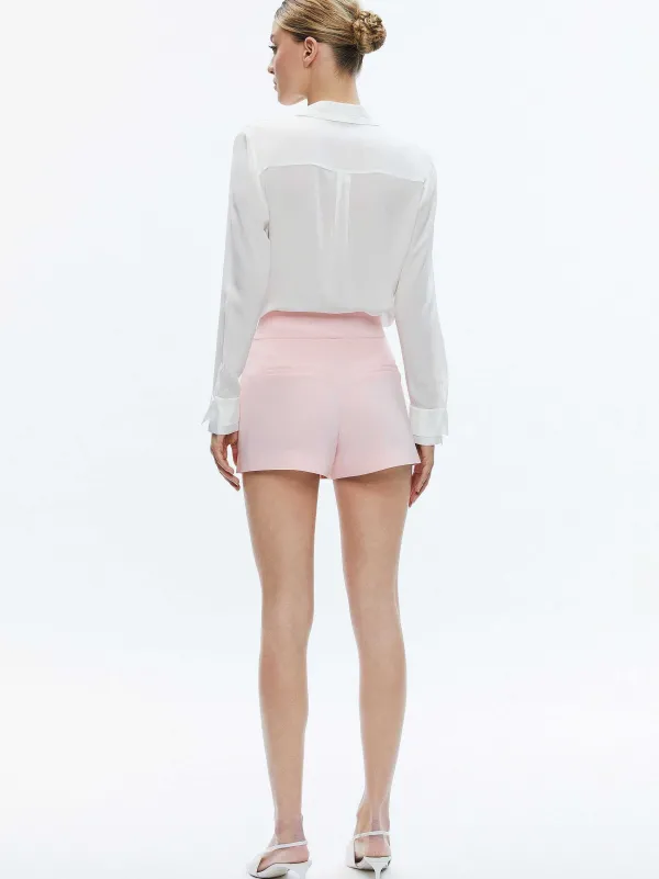 Women Alice and Olivia Mara Crossover Waistband Clean Short