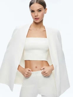 Women Alice and Olivia Marica Square Neck Cape Top