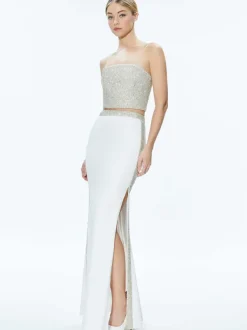 Women Alice and Olivia Marilynn Embellished Maxi Skirt