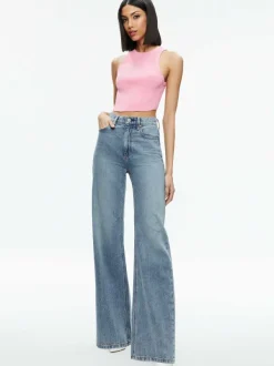Women Alice and Olivia Marin Curved Hem Tank