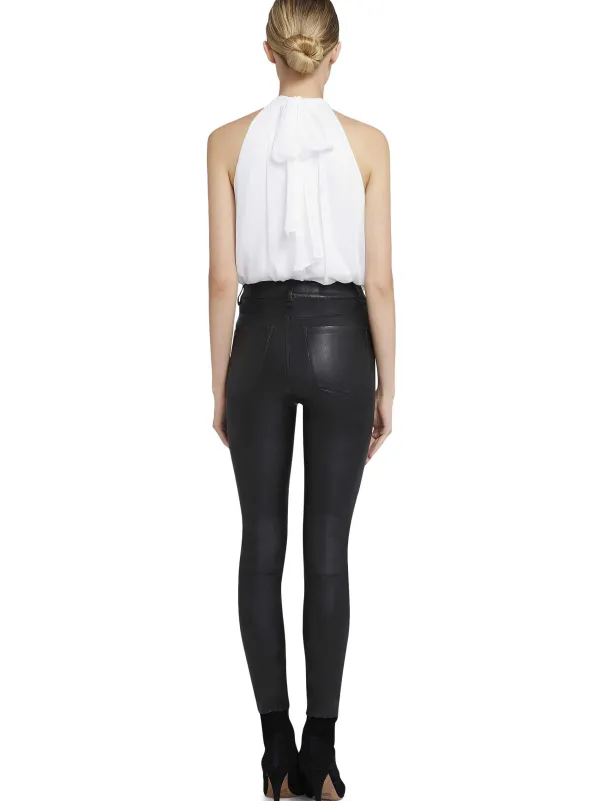 Women Alice and Olivia Maris Halter Neck Gathered Top