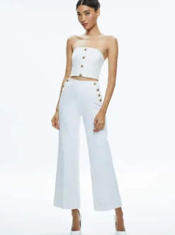 Women Alice and Olivia Mel Denim Button Up Bustier