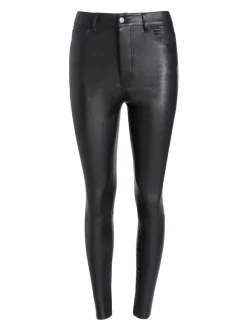 Women Alice and Olivia Mikah Single Button Leather Pant