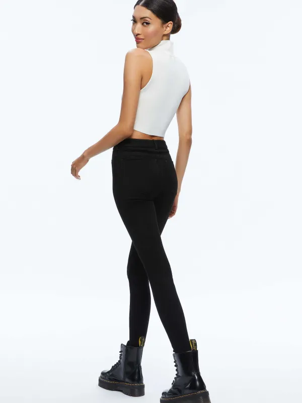 Women Alice and Olivia Mikah Single Button Suede Pant
