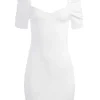 Women Alice and Olivia Mimi Puff Sleeve Denim Mini Dress