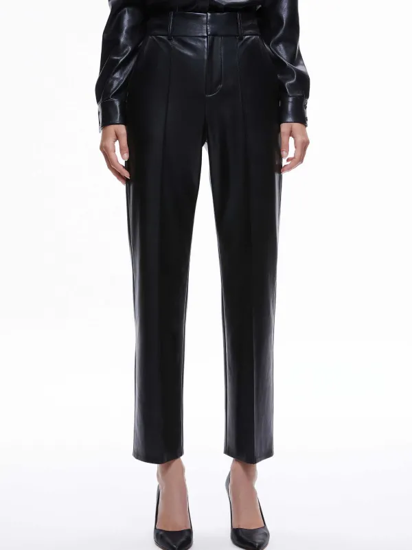 Women Alice and Olivia Ming Vegan Leather Ankle Pant