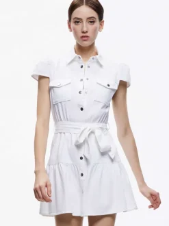 Women Alice and Olivia Miranda Mini Denim Dress