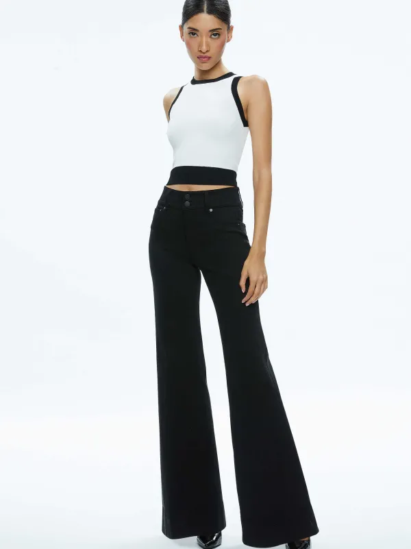 Women Alice and Olivia Missa 5 Pocket High Rise Wide Leg Jean