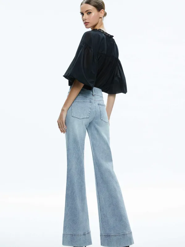 Women Alice and Olivia Missa High Rise Wide Leg Jean